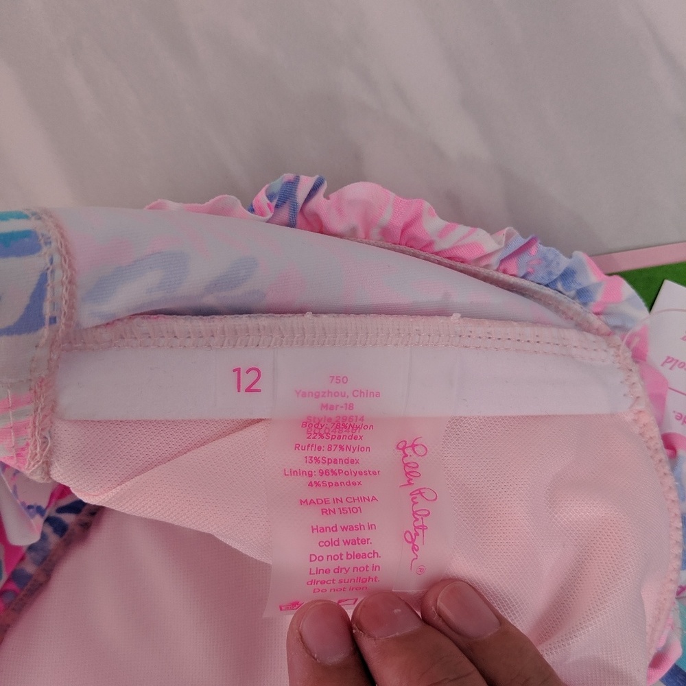 Lilly Pulitzer salsa ruffle bandeau bikini - Picture 4 of 5
